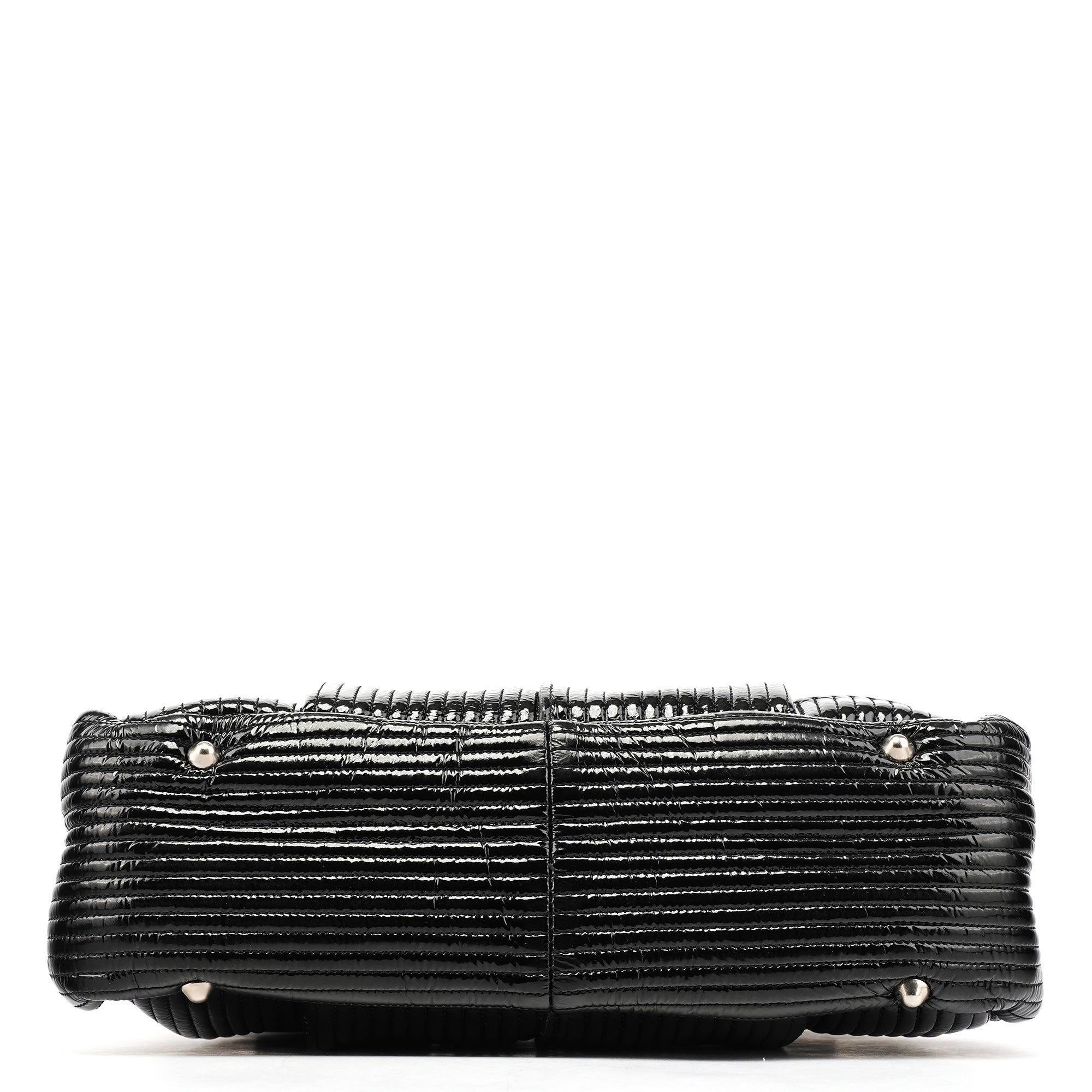 Chloe Black Patent Leather Bay Tote Bag