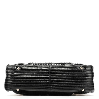 Chloe Black Patent Leather Bay Tote Bag