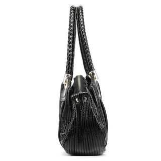 Chloe Black Patent Leather Bay Tote Bag