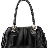 Chloe Black Patent Leather Bay Tote Bag
