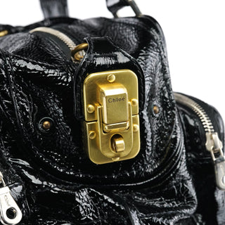 Chloe Black Patent Leather Betty Tote Bag