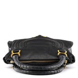 Chloé Black Pebbled Leather Marcie 2-Way Bag