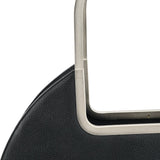 Chloe Black Pebbled Leather Metal Handle Bag
