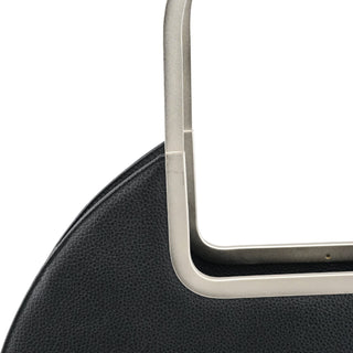 Chloe Black Pebbled Leather Metal Handle Bag
