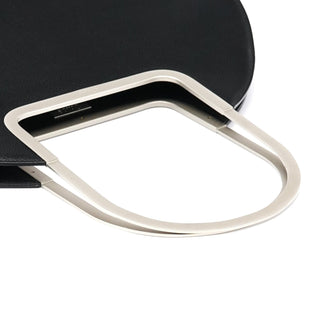 Chloe Black Pebbled Leather Metal Handle Bag