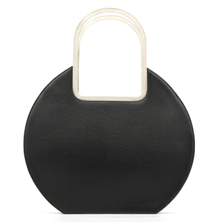 Chloe Black Pebbled Leather Metal Handle Bag