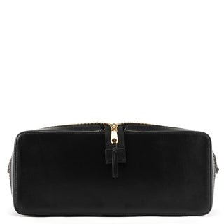 Chloe Black Pebbled Leather Zipper Tote Bag