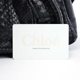 Chloé Sac deux portés Paraty en python noir