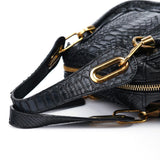 Chloé Sac deux portés Paraty en python noir