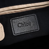 Chloé Sac deux portés Paraty en python noir