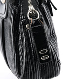 Chloe Black Quilted Patent Leather Bay Tote Bag