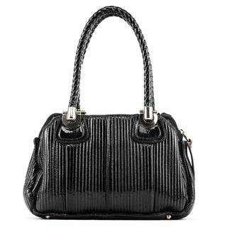 Chloe Black Quilted Patent Leather Bay Tote Bag