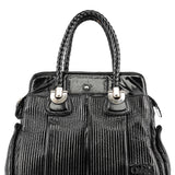 Chloé Black Quilted Patent Leather Heloise Tote Bag