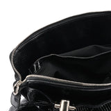 Chloé Black Quilted Patent Leather Heloise Tote Bag