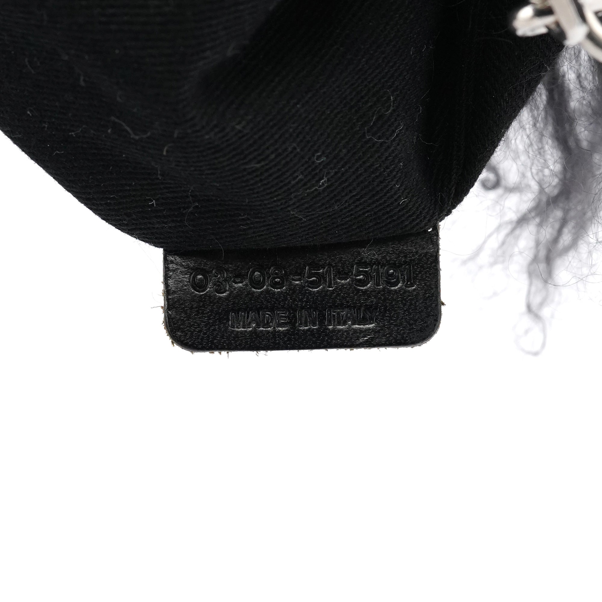 Chloé Borsa a spalla in shearling nero con decorazioni e catena