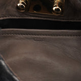 Chloé Borsa a spalla in shearling nero con decorazioni e catena