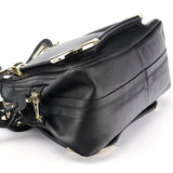 Chloé Black Silver Calfskin Paraty 2-Way Shoulder Bag