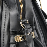 Chloé Black Silver Calfskin Paraty 2-Way Shoulder Bag