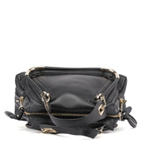 Chloé Black Silver Calfskin Paraty 2-Way Shoulder Bag