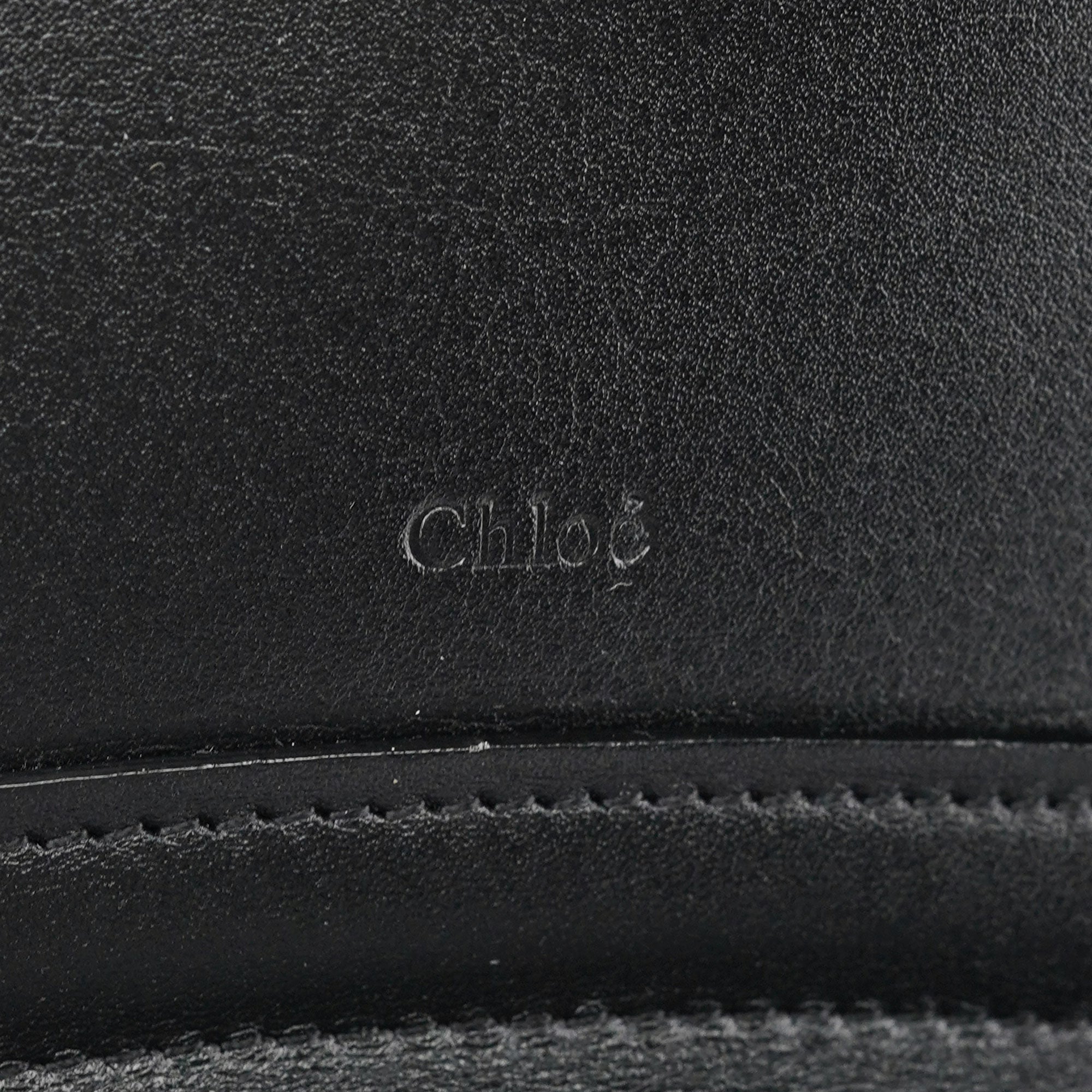 Chloé Black Silver Calfskin Paraty 2-Way Shoulder Bag