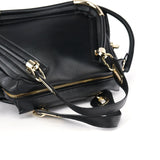 Chloé Black Silver Calfskin Paraty 2-Way Shoulder Bag