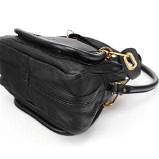 Chloé Black Small Leather Paraty 2-Way Shoulder Bag