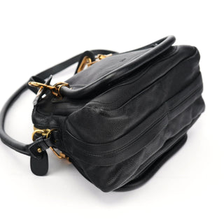 Chloé Black Small Leather Paraty 2-Way Shoulder Bag