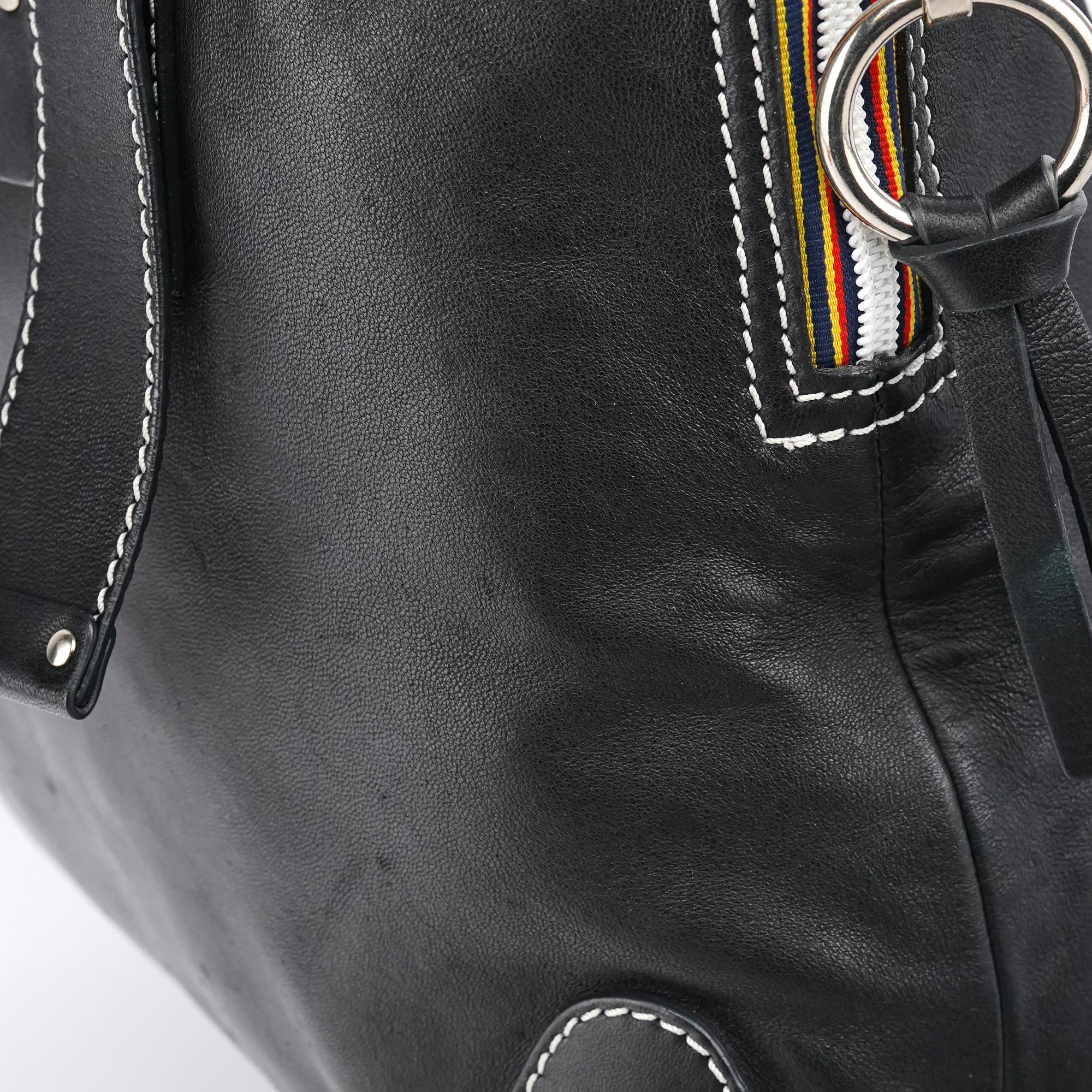 Chloe Black Studded Leather Tote Bag
