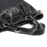 Chloe Black Studded Leather Tote Bag