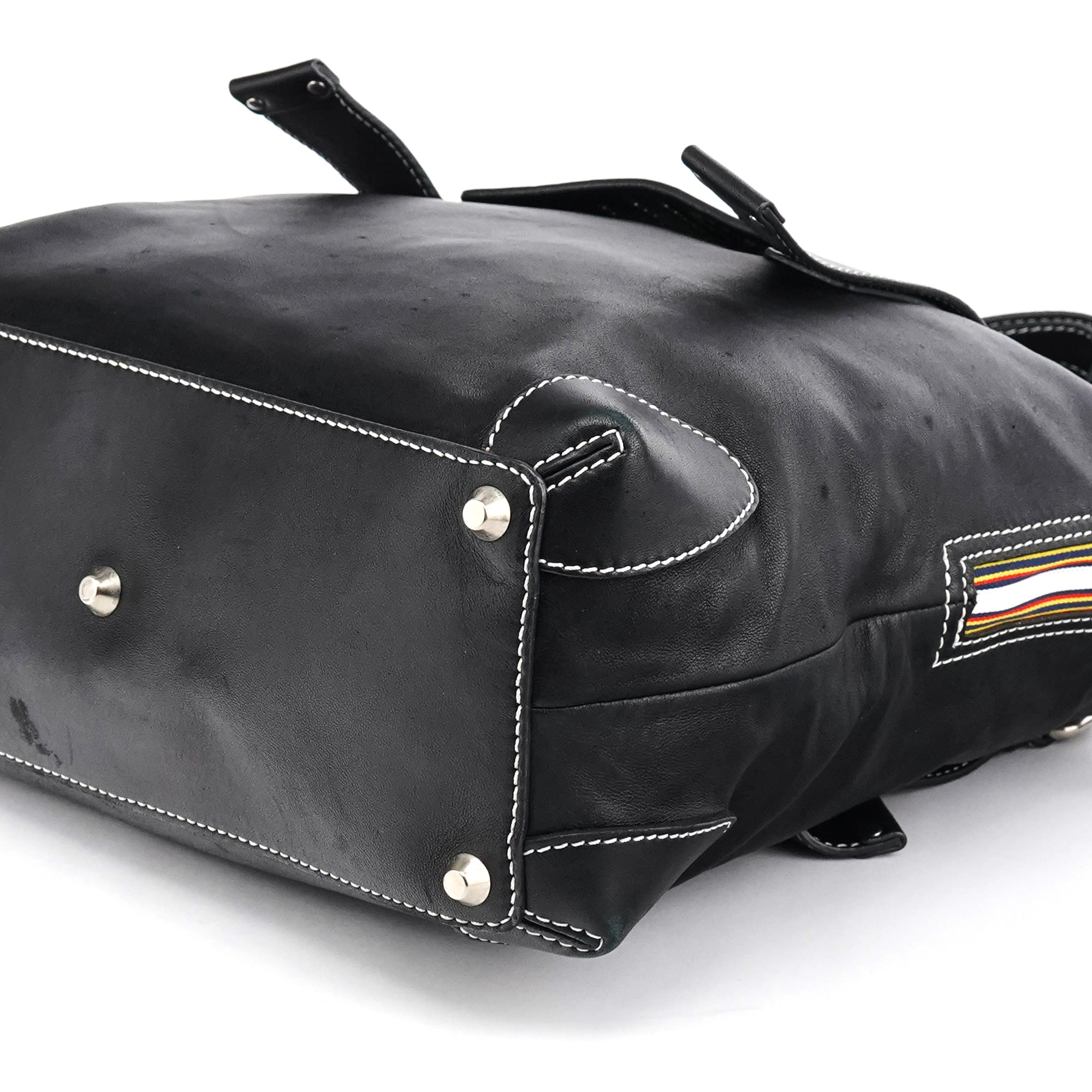 Chloe Black Studded Leather Tote Bag