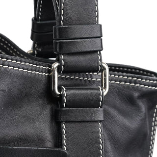 Chloe Black Studded Leather Tote Bag