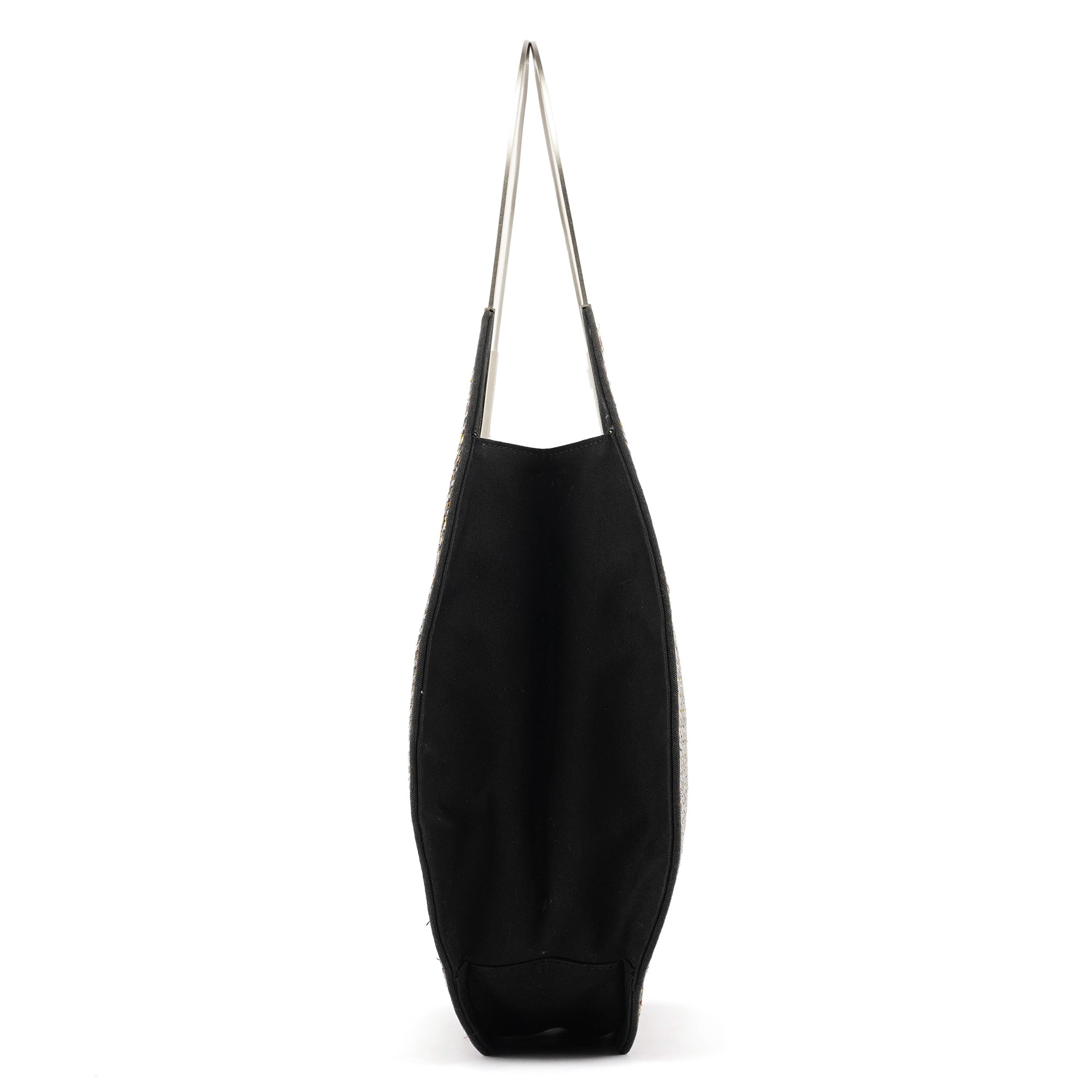 Chloé Sac cabas en raphia tressé noir à poignée en métal