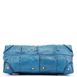 Chloé Blue Calfskin Leather Paddington Shoulder Bag