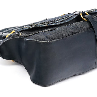 Chloe Blue Denim Leather Marcie 2-Way Bag