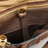 Chloe Bronze Leather Heloise Tote Bag