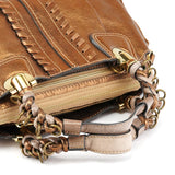 Chloe Bronze Leather Heloise Tote Bag