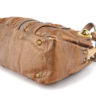 Chloe Bronze Leather Heloise Tote Bag