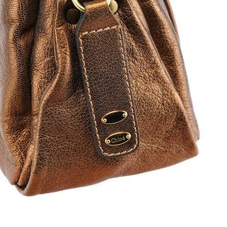 Chloe Bronze Leather Heloise Tote Bag
