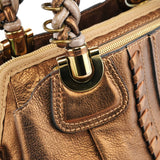 Chloe Bronze Leather Heloise Tote Bag