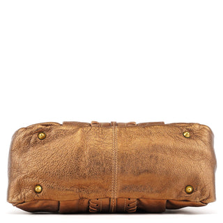 Chloe Bronze Leather Heloise Tote Bag