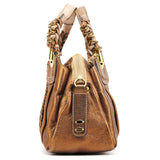 Chloe Bronze Leather Heloise Tote Bag