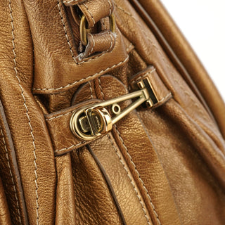 Chloé Bronze Leather Paraty 2-Way Shoulder Bag