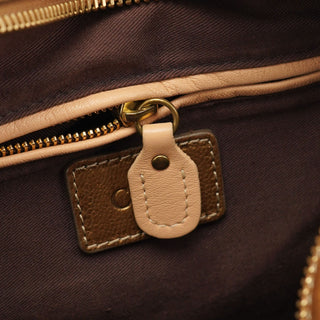 Chloé Bronze Leather Paraty 2-Way Shoulder Bag