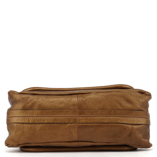Chloé Bronze Leather Paraty 2-Way Shoulder Bag