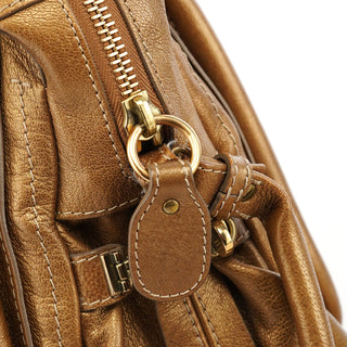Chloé Bronze Leather Paraty 2-Way Shoulder Bag