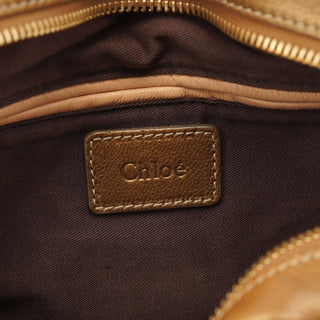 Chloé Bronze Leather Paraty 2-Way Shoulder Bag