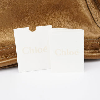 Chloé Bronze Leather Paraty 2-Way Shoulder Bag