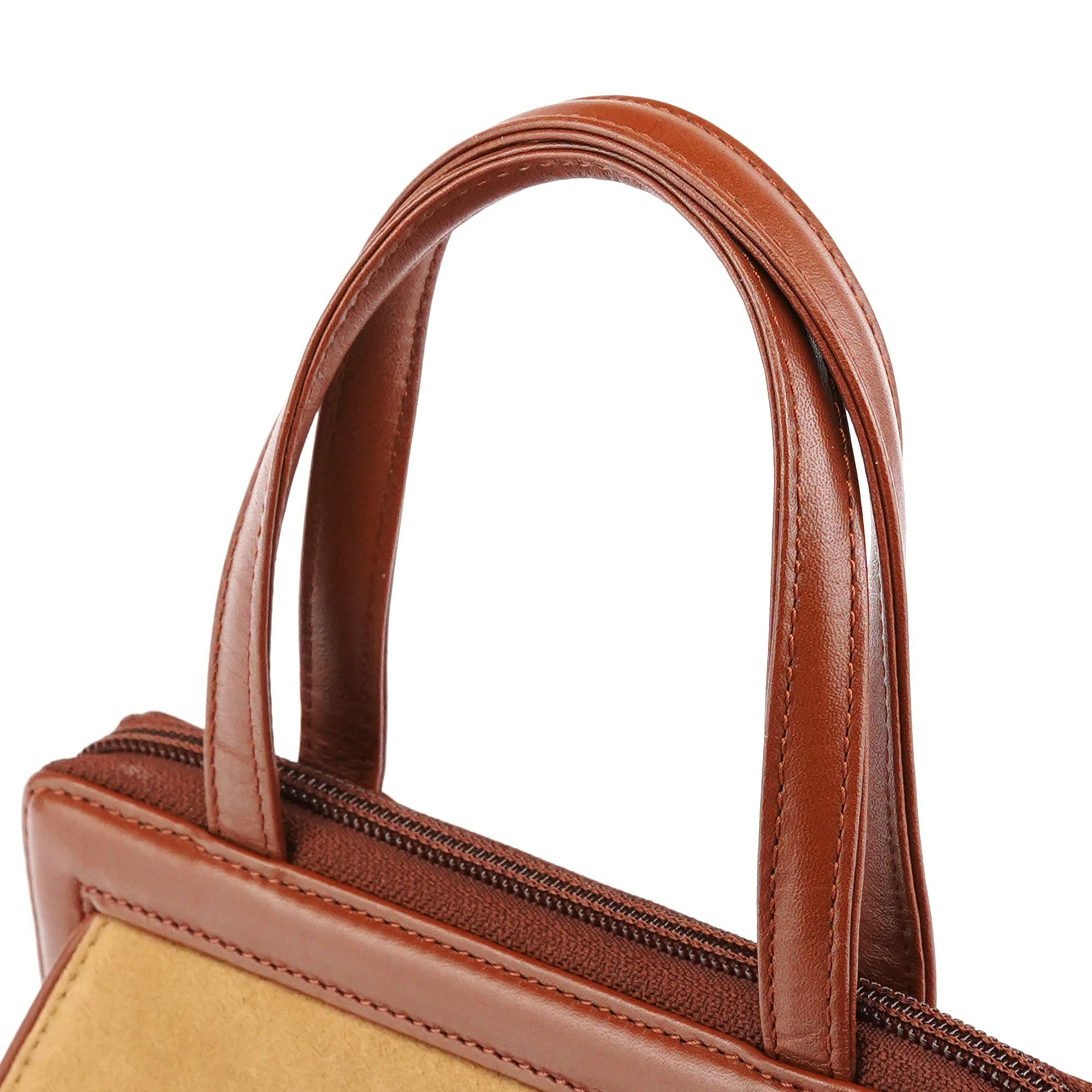 Chloé Brown Beige Floral Embroidered Bag