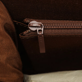Chloé Brown Beige Floral Embroidered Bag