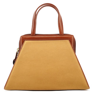 Chloé Brown Beige Floral Embroidered Bag